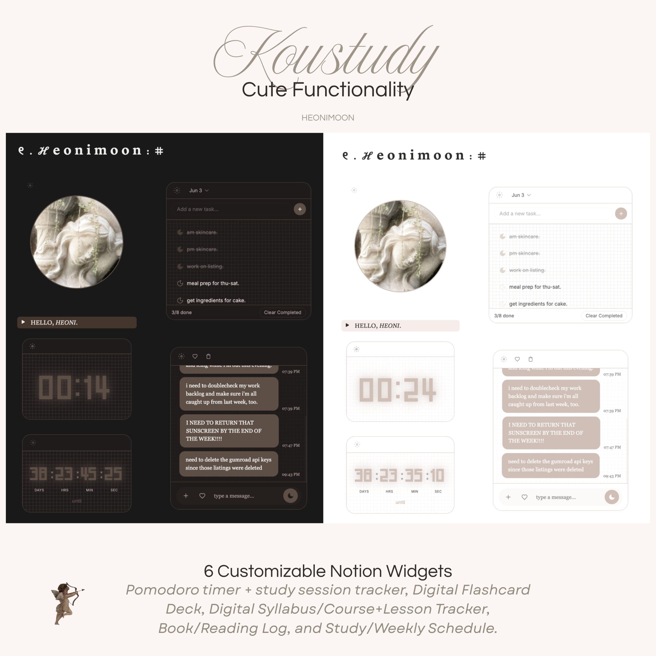 Aesthetic Notion Template, Digital Planner, Digital Study Planner, Study Planner, Study Schedule, Cute Planner