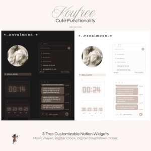 Free Notion Widgets, Free Notion Clock, Free Notion Countdown Timer, Free Notion Music Player