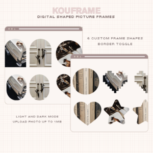 Kouframe ― Digital Shaped Picture Frame | Notion Widget | Aesthetic Digital Planner