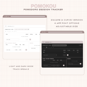 Pomokou — Pomodoro Session Tracker | Notion Widget